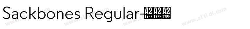 Sackbones Regular字体转换